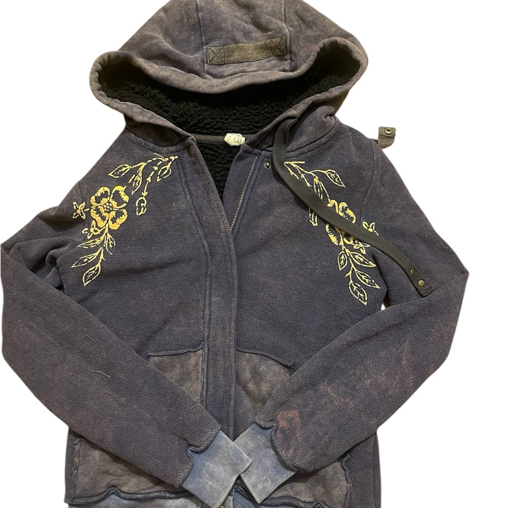 We the Free Floral Embroidered Hoodie Coat